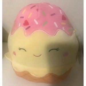 NEW 8” “Clara the Ice Cream Sundae” Kellytoy Squishmallow Squeezable Plush!